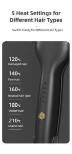 TINSOL 10mm Wave Curling Iron V-Shaped Wool Curling Iron Rapid Heating Five-Level Temperature Control Egg Roll Curling Iron