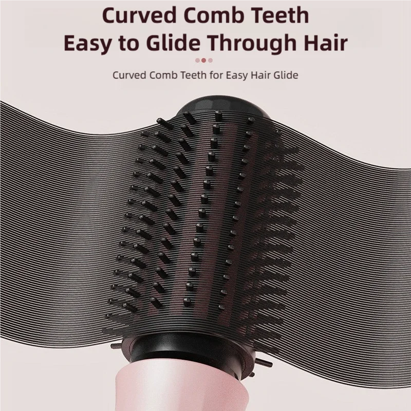 TINSOL Negative Ion Hot Air Brush Professional Styling Tool Multi-Functional Heated Curling and Straightening Brush