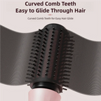 TINSOL Negative Ion Hot Air Brush Professional Styling Tool Multi-Functional Heated Curling and Straightening Brush