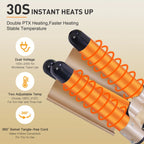 Hatteker Electric Curling Iron 25MM Three-Tube Wavy Hair Roller Egg-Shaped Curler for Styling Small to Large Curls Hair Wand