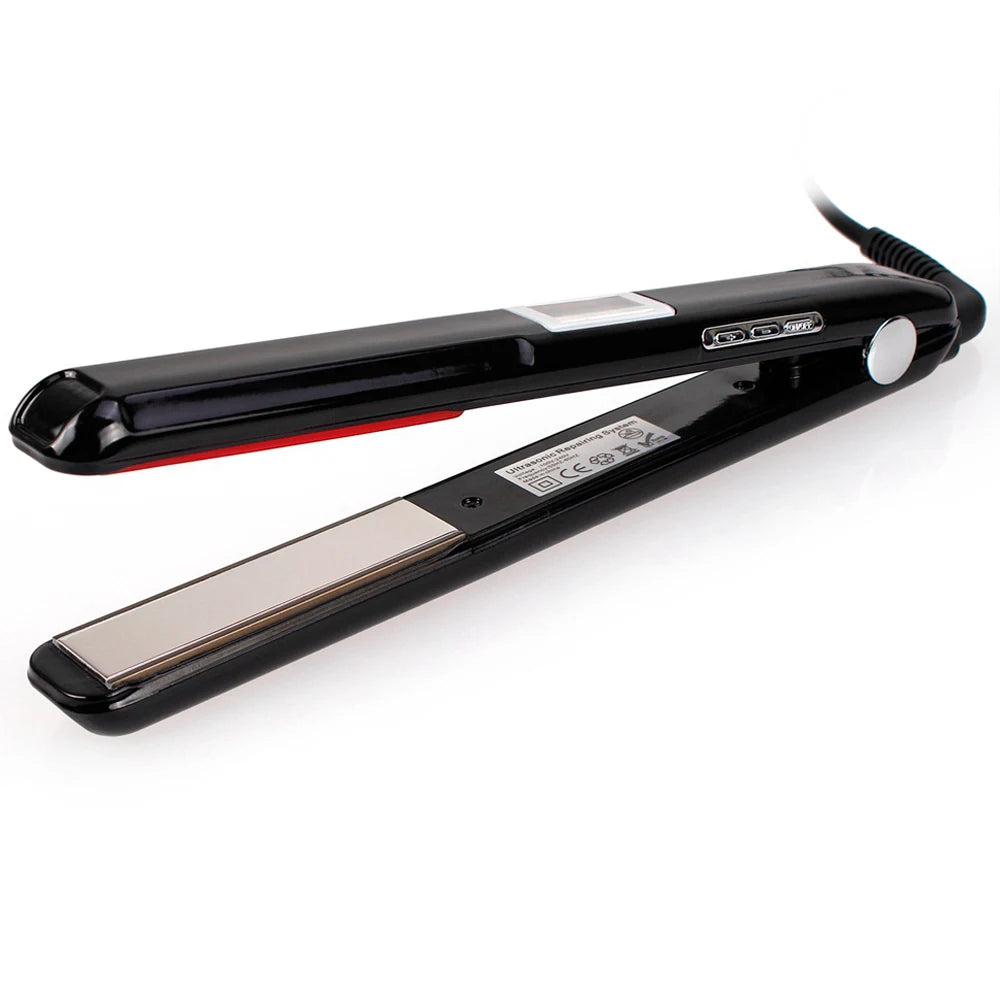 RUCHA Ultrasonic Infrared Hair Straightener Cold Hair Care Flat Iron for Professional Hair Treament Recovers Damaged Styler